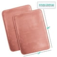 thumbnail image 5 of Nestl Set of 2 Absorbent Memory Foam Bath Mat Bathroom Rugs, Misty Rose, Small 17"x24", 5 of 8
