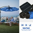 thumbnail image 4 of Costway 10 Ft Patio Solar LED Offset Umbrella 40 Lights Crank Cross Base Blue, 4 of 10