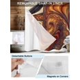 thumbnail image 5 of No Hook Shower Curtain with Snap-in Liner, Brown Orange Black Waterproof Fabric Bathroom Curtains, Modern Tie-dyeing Ombre Abstract Art Bath Curtains & Mesh Top Window 72"x96" Extra Long, 5 of 9
