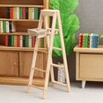 thumbnail image 2 of Escalera de madera en miniatura para casa de muñecas a escala 1:12 para casa de muñecas, 2 of 3