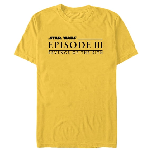 Star Wars Revenge of the Sith Episode 3 Movie Logo - Short Sleeve Blended T-Shirt for Adults - Customized-Yellow