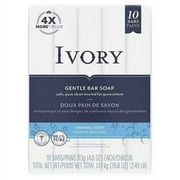Ivory Gentle Bar Soap, Original Scent, 4 Oz, 10 Count