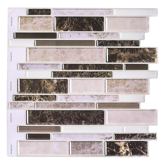 de mármol autoadhesiva azulejos salpicaduras papel tapiz pulgadas a prueba de aceite para cocina baño suministros de bric - estilo 5 Sunnimix Azulejos para salpicaduras