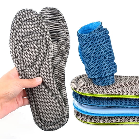 2 Pair Insoles for Women Men, High Elasticity Anti-slip Super Soft Breathable