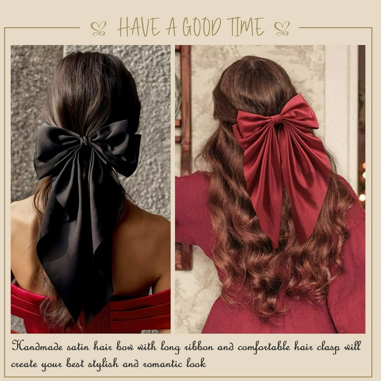 JOYOYO pcs Hair Bows for Women Girls,Silky Satin Hair Ribbon Bow