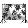 thumbnail image 1 of BSDHOME 7x5ft Sky Coconut Palm Tree Black and White Photography Backdrops Polyester Photo Background Studio Props, 1 of 3