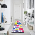 thumbnail image 4 of Yayeee Runner Rug for Bedroom 2'x6' Machine Washable Hallway Non Slip Mat, Red Retro Shapes, 4 of 8