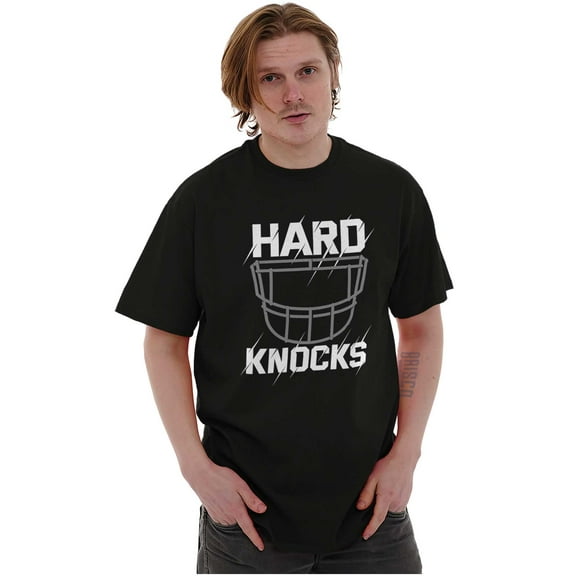 Football Athlete Helmet Hard Knocks Men's Graphic T Shirt Tees Brisco Brands S