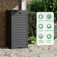 thumbnail image 5 of Bifanuo 31 Gallon Outdoor Trash Can, Waterproof Garbage Can with Tiered Lid and Drip Tray, Resin Outside Trash Bin for Patio, Backyard, Deck, 5 of 9