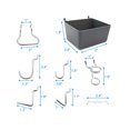 thumbnail image 3 of （80 Pieces）Pegboard Hooks Tool Holder with Bins, Dowel Locks, for Organizing Various Tools, 3 of 5