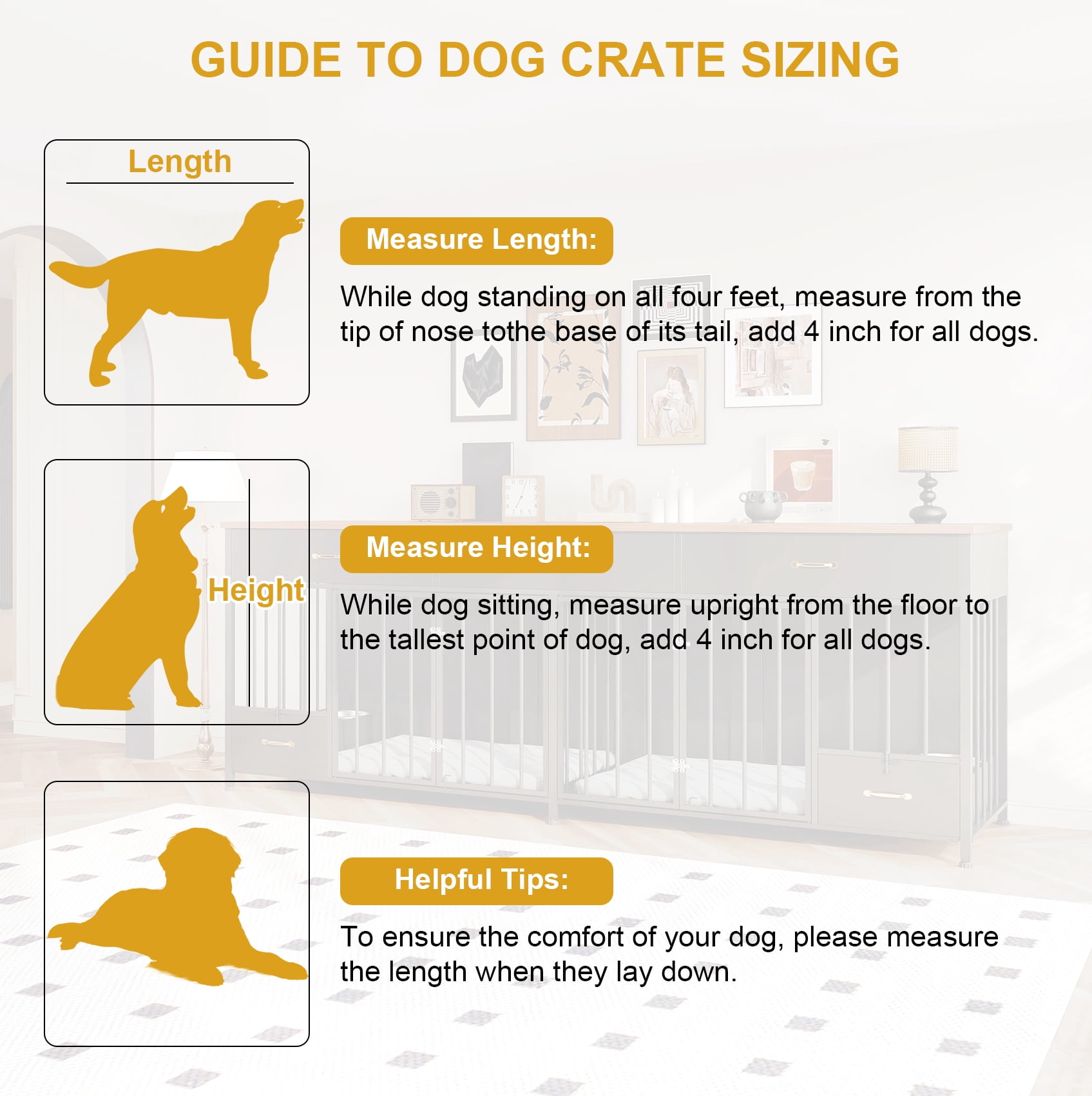 MOWPEX Extra Large Dog Crate Furniture with Feeder & 3 Drawers, 91.6" L, Heavy Duty Double Dog Kennel Furniture for Small, Medium & Large Dogs, Sturdy Black Pet Crate Table with Storage