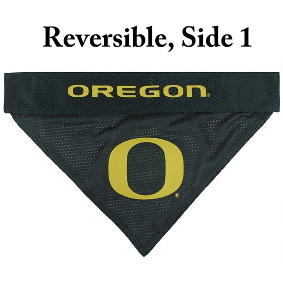 Pets First Collegiate Oregon Ducks Reversible Bandana - Home & Away Mesh & Premium Embroidery for DOGS & CATS