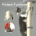 thumbnail image 2 of 32" Tall Cat Scratching Post Sisal Scratch Posts with Hanging Ball and Self-Massage Brush Vertical Scratcher for Indoor Cats and Kittens(Light-Gray 32inches), 2 of 7