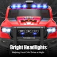 thumbnail image 5 of RAM 1500 Ride on Truck Cars, 12V Powered Ride on Toys with Remote Control, 4 Wheel Suspension Electric Cars for 3-5 Yrs Boy Girl W/Key Switch, Safety Belt, Music, Bluetooth, LED, Red Fire Truck, 5 of 9
