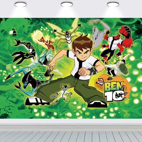 Ben 10 Backdrop Banner Party Supplies Poster Movie Theme Background for Photography Birthday Decorations