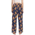 thumbnail image 3 of FORMRS Women's Pajama Pants with Pockets Soft Comfy Loungewear Sleep Bottom, Sizes S-2XL, Blue Christmas Gingerbread Pattern, 3 of 8