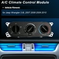thumbnail image 2 of Módulo de panel de control del calentador de aire acondicionado Unique Bargains para Jeep Wrangler 3.8L 2007 2008 2009 2010 Unidad de clima HVAC No.55111841AE/55111841AB/55111841AC, 2 of 7