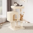 thumbnail image 2 of Einfach 29" Cat Tree Tower with Plush Perch Condo House for Indoor Cats & Scratching Post, Beige, 2 of 7