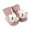 Watermelon Red, variant on GobdXE Unisex Solid Baby Crew Socks 3D Embroidery Bear Vertical Rib Turn Over Cuff Soft Cotton Ankle Socks Size:0-1 Years