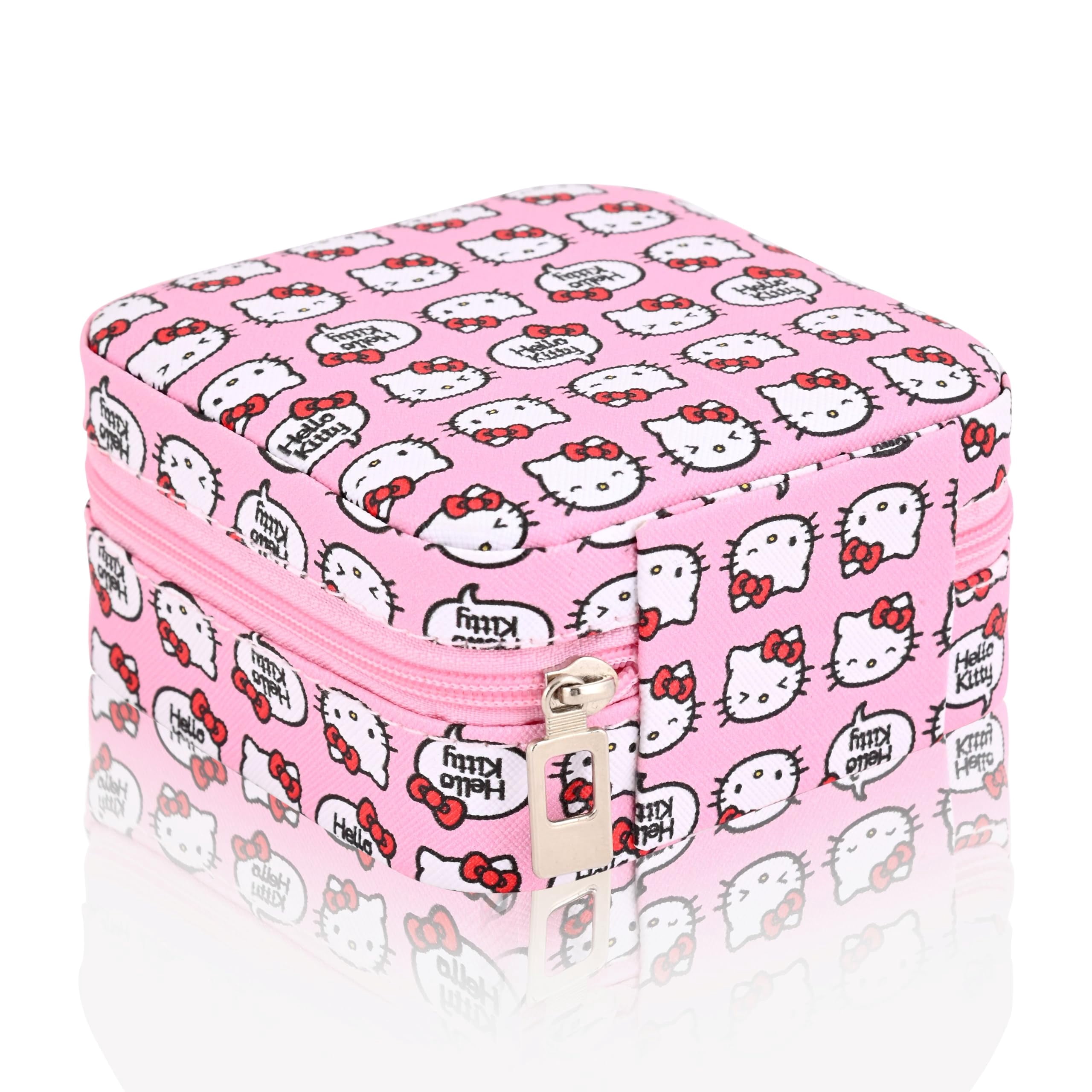 Fast Forward Sanrio Hello Kitty Jewelry Box for Women | Multiple Compartment Jewelry Organizer and Storage Jewelry Holder Gift Box | Jewelry Travel Case with Zipper