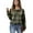 Dark Gray, variant on Women's Casual Shirts Long Sleeve Tops Button Up V Neck Loose Knit Fall Favorites For Women with Retro Plaid Print Waffle Henley Shirt, Classic Autumn Wear,Camel,L