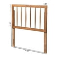 thumbnail image 5 of Baxton Studio Valin Modern and Contemporary Ash Walnut Finished Wood Twin Size Headboard, 5 of 5