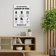 thumbnail image 4 of Christian Canvas Wall Art Framed Put on the Full Armor of God Bible Poster Print Canvas Painting Picture Sign Home Decoration 12"x15" Ready to Hang, 4 of 5