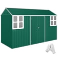 thumbnail image 1 of Outsunny 12' x 5.5' Metal Garden Storage Shed with Lockable Door Green, 1 of 10