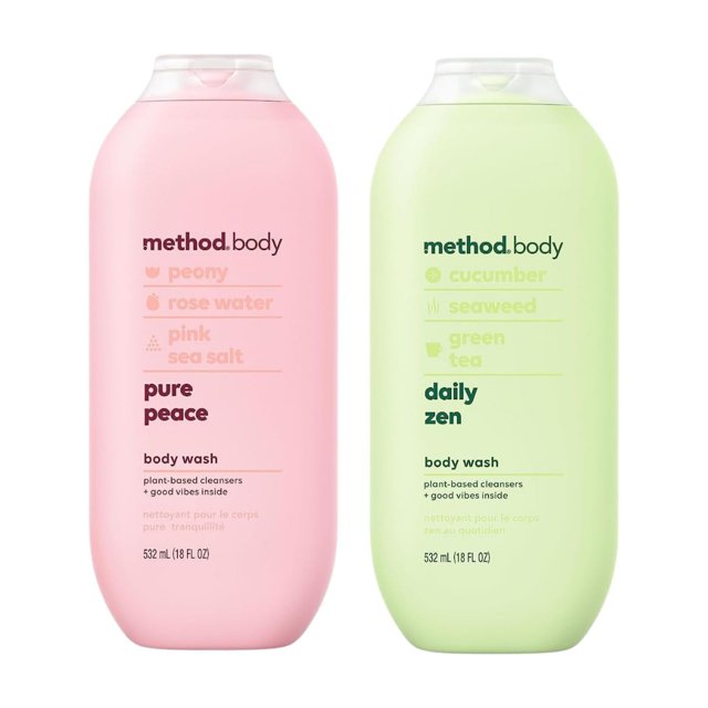 Método Variedad de gel de baño corporal 1 Daily Zen 1 Pure Peace 18 OZ cada uno 1 CT