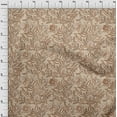 thumbnail image 4 of oneOone Georgette Viscose Light Brown Fabric Asian Floral Quilting Supplies Print Sewing Fabric By The Yard 42 Inch Wide, 4 of 5