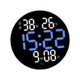 thumbnail image 1 of jifeng 10 of inch LED Digital Large Screen Round Wall Clock Blue, 1 of 9