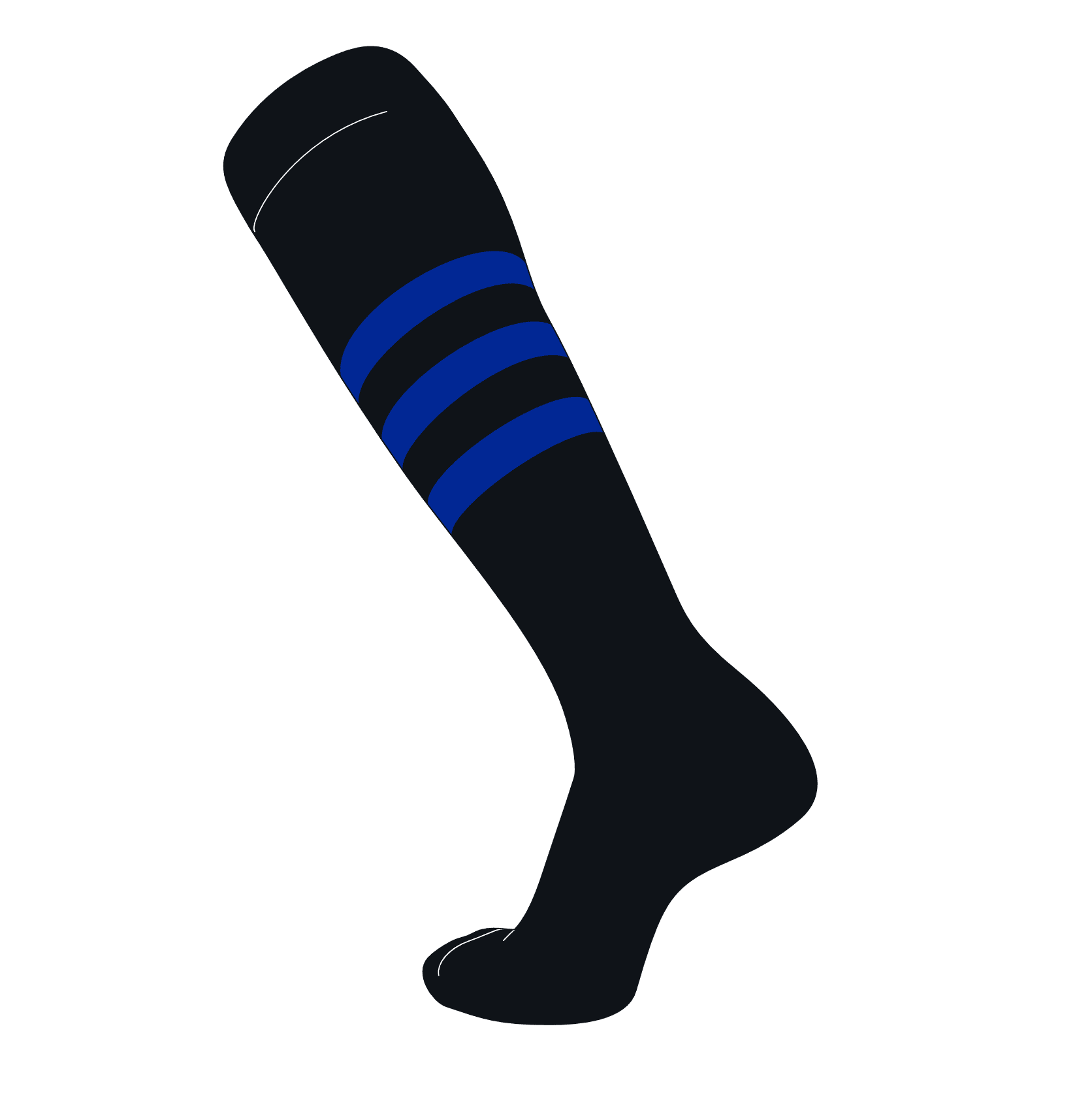 TCK Elite Baseball Football Knee High Striped Socks (A) Royal
