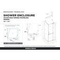 thumbnail image 7 of Fine Fixtures Frameless Shower Enclosure Hinged Glass Shower Door - Tempered Glass 40" W x 40" D x 74" H Black Finish, 7 of 7