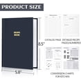 thumbnail image 2 of Serrenf Perfect Blank Recipe book - Write In Your Own Recipes,Organize Your Recipes- Waterproof Cover and 186 Blank Pages Recipe Notebook (dark blue), 2 of 8