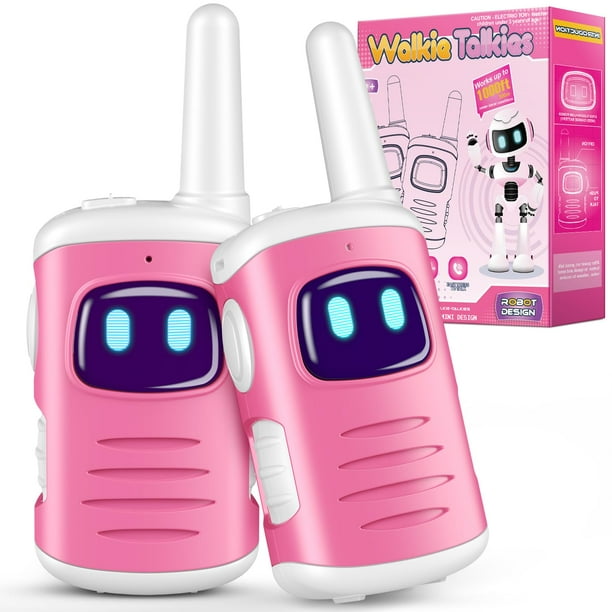 Walkie Talkies ComedyFun Kids, paquete de 2 unidades para niñas de 3 a 8 años, color rosa