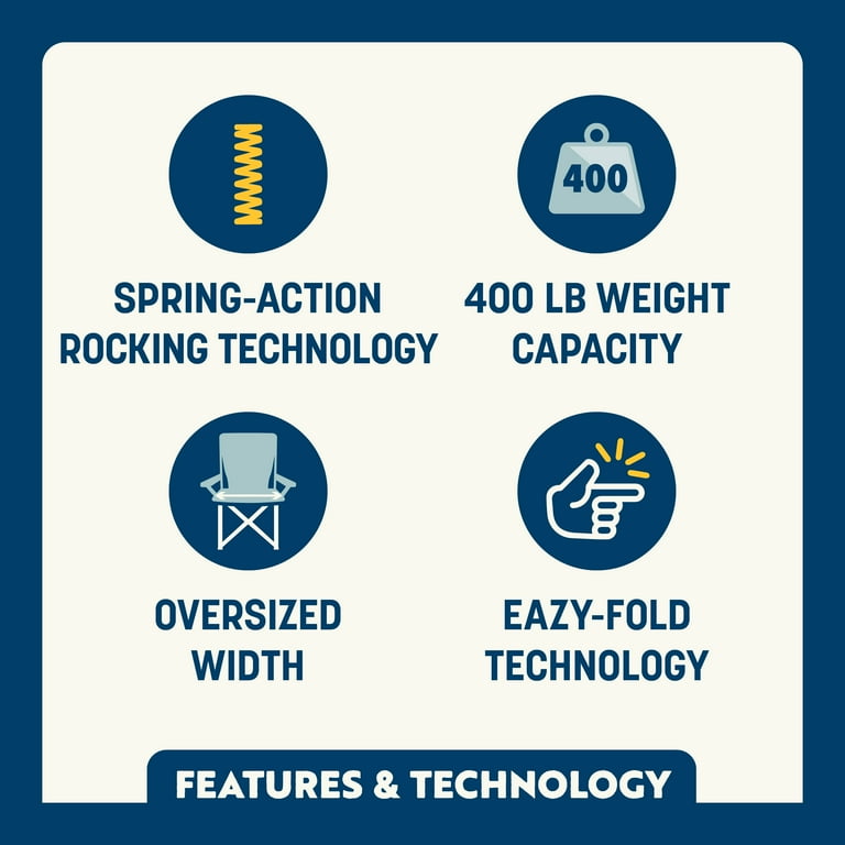 GCI Outdoor Freestyle Rocker XL Oversized Foldable Rocking Camp