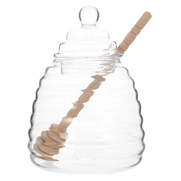 Couvercle de Terrarium en Verre Bouteille en Verre pour Miel Bâton de Trempage Pot à Miel