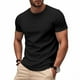 thumbnail image 1 of pstuiky camisetas de hombre, Blusa informal de manga corta con cuello en V y color liso para hombre camisetas de hombre xxxl, 1 of 8