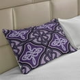 thumbnail image 2 of Celtic Knitted Quilt Pillowcover, Unique Celtic Knot with Swirling and Twisted Line Details Print, Standard King Size Pillow Cover for Bedroom, 36" x 20", Violet Lilac, by Ambesonne, 2 of 2