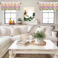 thumbnail image 4 of Watercolors Flowers Plant Window Valance Curtain Yellow Purple Floral Rod Pocket Short Curtain for Living Room, Bedroom & Kitchen Window Decor 42x12in, 4 of 8