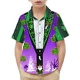 thumbnail image 6 of LEKWK Boys St. Patrick's Day Shirt Faux Suit Vest Graphic Short Sleeve Button Down Top Irish Festival Performance Wear, 6 of 9