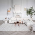 thumbnail image 4 of 4' X 6' Cream and Beige Abstract Distressed Area Rug, 4 of 10
