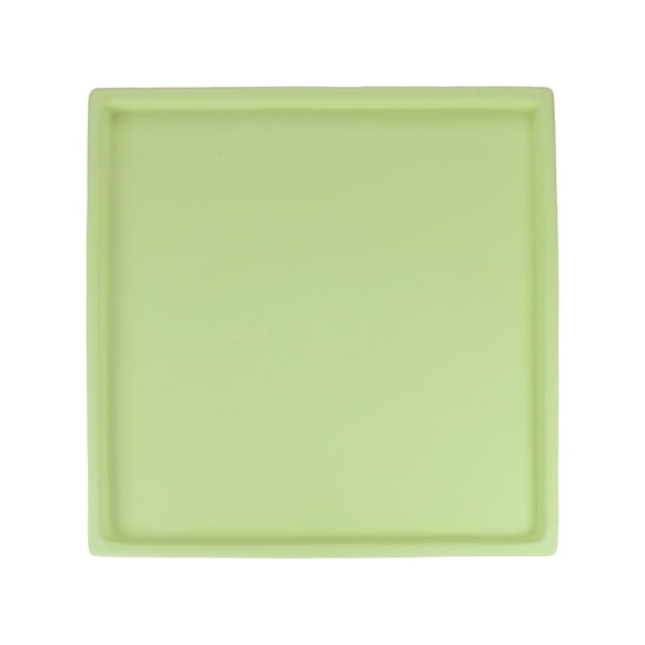 Platillo de Cerámica para Plantas Uxcell, Bandeja Captadora de Agua para Plantas de 8 Pulgadas, Platillos para Macetas de Plantas de Interior [Cuadrado Verde Matcha]