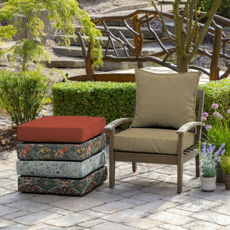 Arden Selections Performance Outdoor Deep Seating Cushion Set 24 x 24 Tan Hamilton