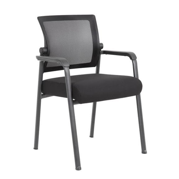 Mesh 4-Legged Guest Chair, Black