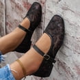 thumbnail image 4 of Ladies 2026 Summer Flat Shoes Solid Color Closed Toe Outdoor Soft Sole Slip On Lightweight Cushioned Orthopedic Arch Support Wide Toe Box Comfort Walking Daily Footwear Black 41, 4 of 5