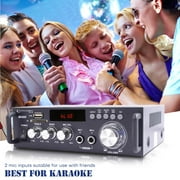 Home Theater System Kit – 2 Channel 600 Watts Bluetooth Amplifier w/ 2 QTY of 5.25 Framed Ceiling Speakers 175W Each, 50 ft Speaker Wire & Remote Ideal for Home, Office, Restaurant by Technical Pro