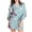 Sky Blue, variant on womens short floral silk kimono robes, small to 3xl, lightweight robe