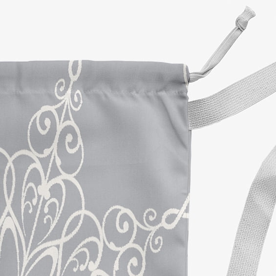 Simply Daisy Snowflake 28 x 36 in Grey Laundry Bag