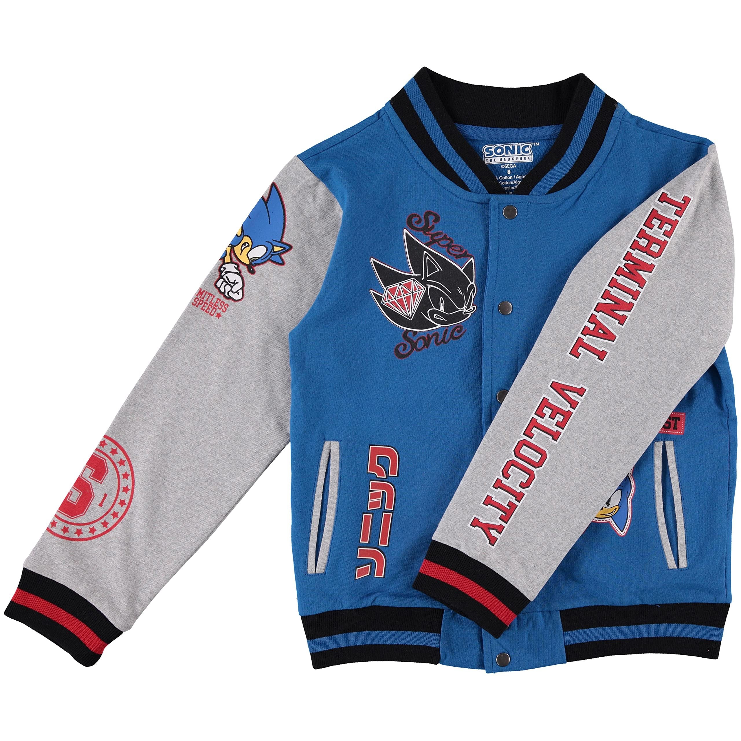 Sonic the Hedgehog Boys Varsity Jacket and Graphic T-Shirt Set, 2-Piece, Sizes 4-20